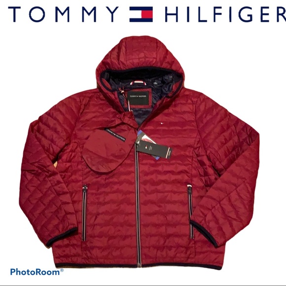 tommy hilfiger packable hooded jacket